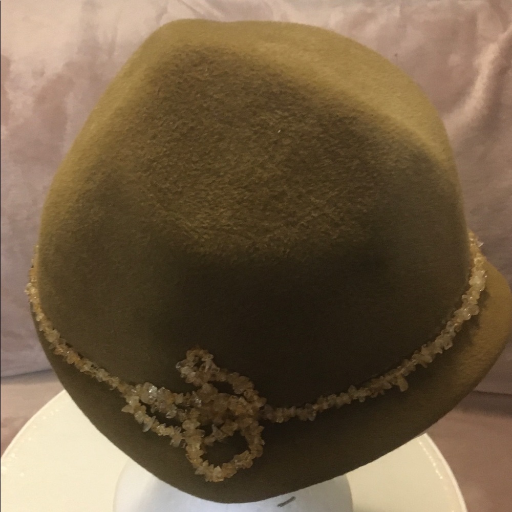 Olive handmade vintage hat